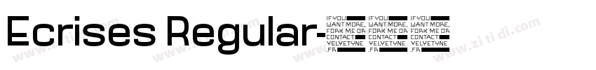 Ecrises Regular字体转换